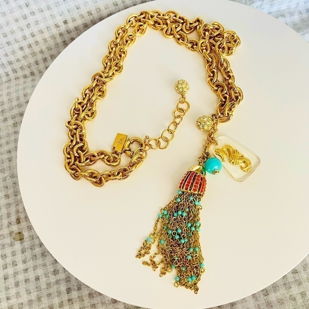 Lilly pulitzer necklace sea accents gold tone